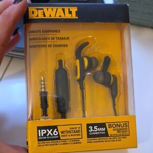 Yellow & Black Jobsite Earbuds with 3.5mm Connector
